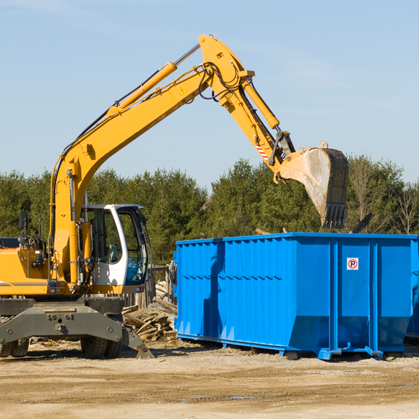 are there any restrictions on where a residential dumpster can be placed in Braden TN